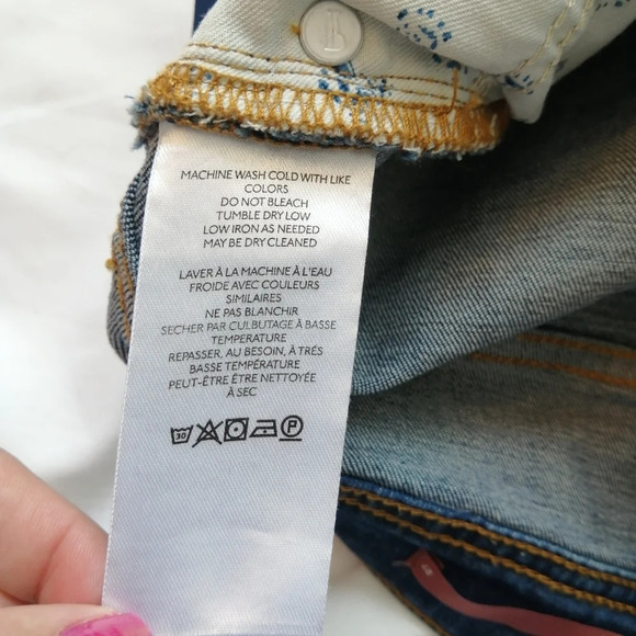 Anthropologie Pilcro Slim Boyfriend Fit Jeans Medium Blue Wash 27 - Picture 14 of 16